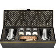 The Connoisseur's Set Twist Glass Edition gift box with whiskey glasses and chilling stones for a refined drinking experience.