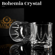 Elegant Bohemia crystal whiskey glasses with a luxurious design, perfect for cocktails and gifting.
