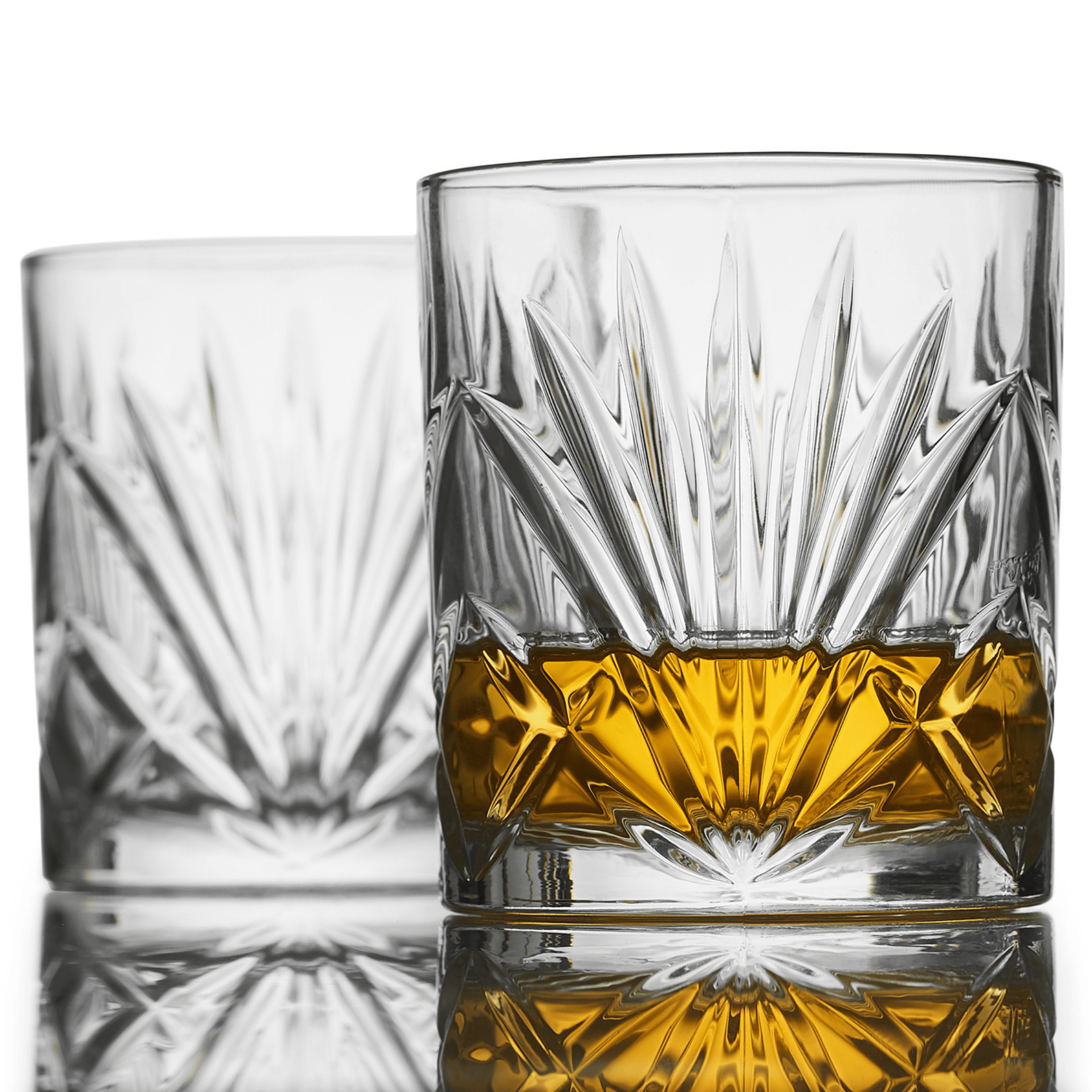 昭和レトロハンカチセット＆ウイスキー空き瓶 Whiskey Rocks & Palm Glasses Gift - The Connoisseur's Set